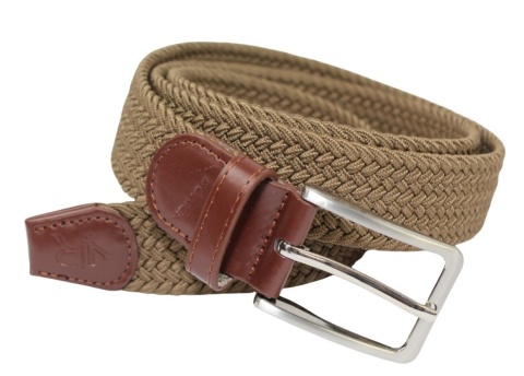 Pasek Gumowa Plecionka Rovicky (PL) Super Rozciągliwy 35 mm Klamra Tradycyjna Antyalergiczna Szeroki Zakres Zapinania BRĄZOWY