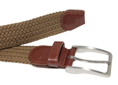 Pasek Gumowa Plecionka Rovicky (PL) Super Rozciągliwy 35 mm Klamra Tradycyjna Antyalergiczna Szeroki Zakres Zapinania BRĄZOWY