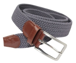 Pasek Gumowa Plecionka Rovicky (PL) Super Rozciągliwy 35 mm Klamra Tradycyjna Antyalergiczna Szeroki Zakres Zapinania GRAFITOWY