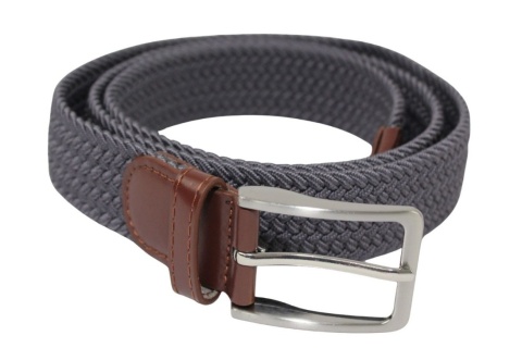 Pasek Gumowa Plecionka Rovicky (PL) Super Rozciągliwy 35 mm Klamra Tradycyjna Antyalergiczna Szeroki Zakres Zapinania GRAFITOWY