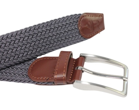 Pasek Gumowa Plecionka Rovicky (PL) Super Rozciągliwy 35 mm Klamra Tradycyjna Antyalergiczna Szeroki Zakres Zapinania GRAFITOWY