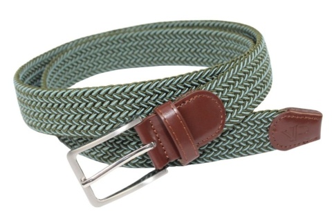 Pasek Gumowa Plecionka Rovicky (PL) Super Rozciągliwy 35 mm Klamra Tradycyjna Antyalergiczna Szeroki Zakres Zapinania OLIWKOWY