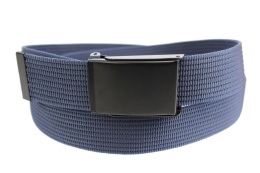 Pasek Parciany Polska Galanteria (PL) Bawełniany PARCIAK 40 mm Z CZARNĄ Bezniklową Klamrą Zatrzaskową Granatowy Szeroki