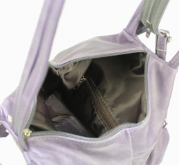 Plecak Skórzany PolskaGalanteria (PL) JOANNA Skóra Naturalna Licowa CIEMNY FIOLETOWY