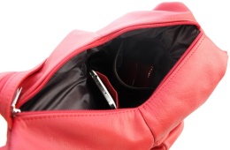 Plecak Skórzany PolskaGalanteria (PL) JOANNA Skóra Naturalna Licowa MALINOWY