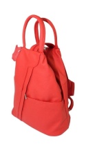 Plecak Skórzany PolskaGalanteria (PL) JOANNA Skóra Naturalna Licowa JASNY CZERWONY