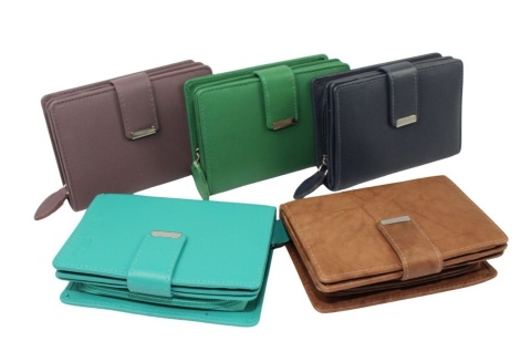 Portfel Damski Skórzany MONEY MAKER Skóra Licowa 13 cm Z Suwakiem Na Zewnątrz MM509B