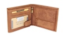 Portfel Męski Skórzany ALWAYS WILD Skóra Naturalna Poziomy Bez Zapięcia Dwa Skrzydełka N992 "MIŚ" KONIAKOWY 13 x 10 x 2 [cm]