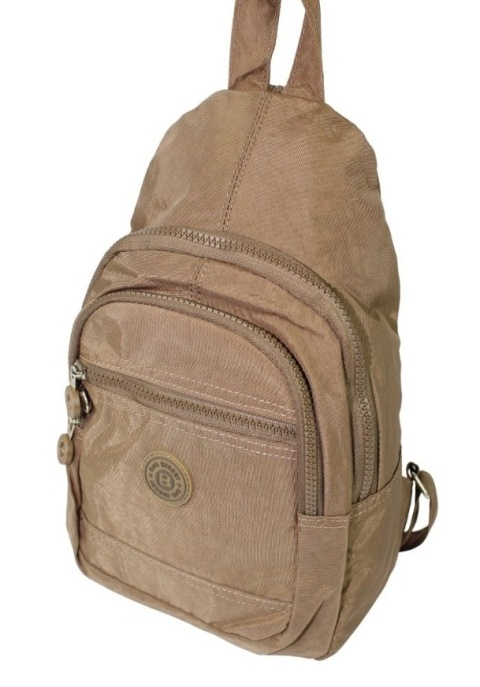 Praktyczny Plecak Materiałowy Kresz Wodoodporny BAG STREET 2257 BRĄZOWY 35 x 21 x 12 [cm]
