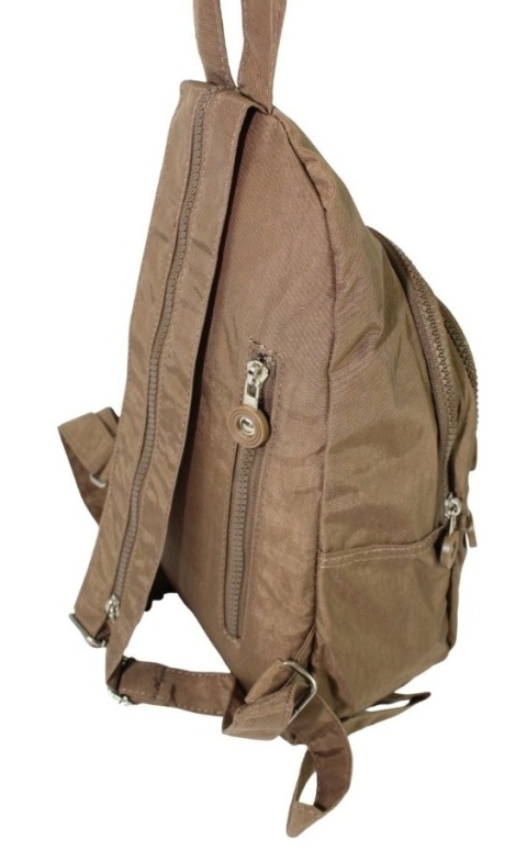 Praktyczny Plecak Materiałowy Kresz Wodoodporny BAG STREET 2257 BRĄZOWY 35 x 21 x 12 [cm]