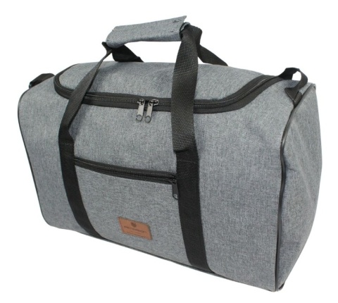 Solidna Mała Torba Podróżna Na Siłownie PETERSON TBP-6 SZARA 40 x 24 x 21 [cm]