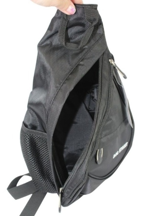 Sportowy Plecak Na Jedno Ramię BAG STREET Praktyczny I Wygodny CZARNY 4388 35 x 25 x 7 [cm]