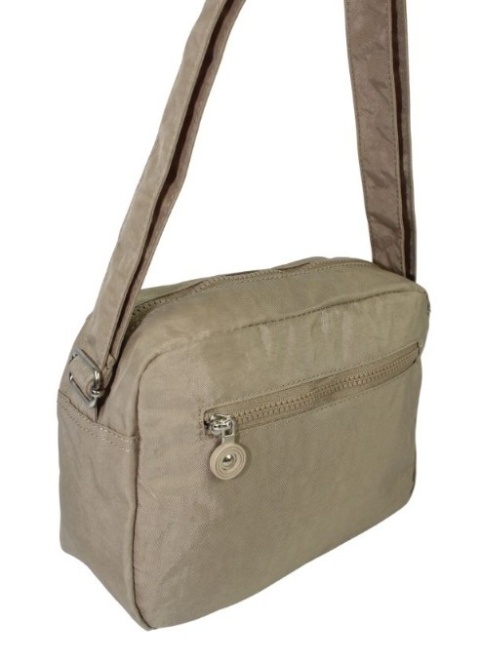 Stylowa Lekka Materiałowa Torba Kresz Wodoodporna Pozioma Średnia Na Ramię Bag Street NR 2245 BEŻOWA 28 x 19 x 12 [cm]