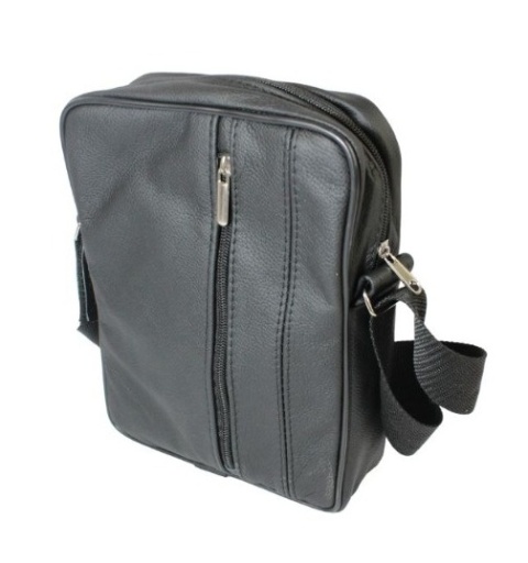 Torba męska skórzana GRETOS MAROUS (PL) CZARNA Pionowa 23 x 17 x 6 [cm]