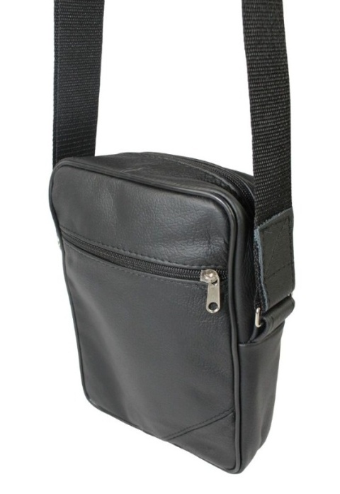 Torba męska skórzana GRETOS MAROUS (PL) CZARNA Pionowa 23 x 17 x 6 [cm]