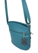 Torebka Skórzana MAGRE (PL) ALISA Listonoszka Skóra Naturalna TURKUSOWY