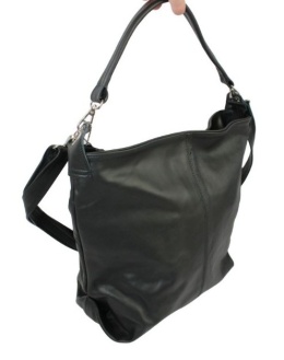 Torebka Skórzana Magre (PL) Fiona Skóra Naturalna CZARNA Gładka