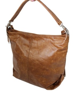 Torebka Skórzana Magre (PL) Skóra Naturalna FIONA BRĄZOWA Mozajka