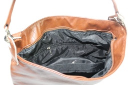 Torebka Skórzana Magre (PL) Skóra Naturalna FIONA BRĄZOWA Mozajka