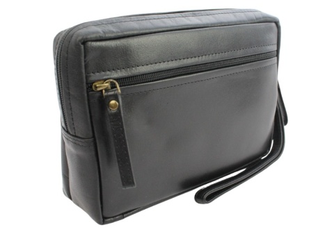 Ekskluzywna Saszetka Premium Męska Skórzana El Forrest MB09 61 Skóra Naturalna Bydlęca CZARNA 23 x 16 x 8 [cm]