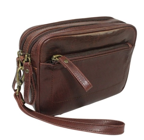 Ekskluzywna Saszetka Premium Męska Skórzana El Forrest MB13 22 Skóra Naturalna Bydlęca CZEKOLADOWA 21 x 15 x 6 [cm]