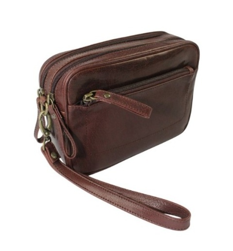 Ekskluzywna Saszetka Premium Męska Skórzana El Forrest MB13 22 Skóra Naturalna Bydlęca CZEKOLADOWA 21 x 15 x 6 [cm]