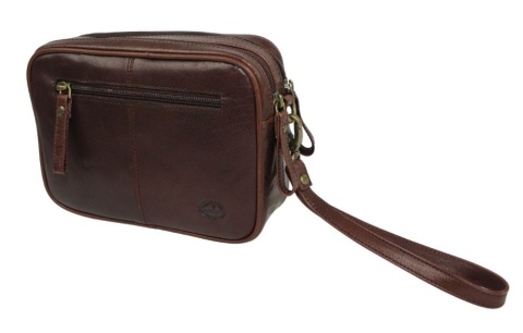 Ekskluzywna Saszetka Premium Męska Skórzana El Forrest MB13 22 Skóra Naturalna Bydlęca CZEKOLADOWA 21 x 15 x 6 [cm]