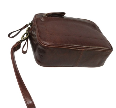 Ekskluzywna Saszetka Premium Męska Skórzana El Forrest MB13 22 Skóra Naturalna Bydlęca CZEKOLADOWA 21 x 15 x 6 [cm]