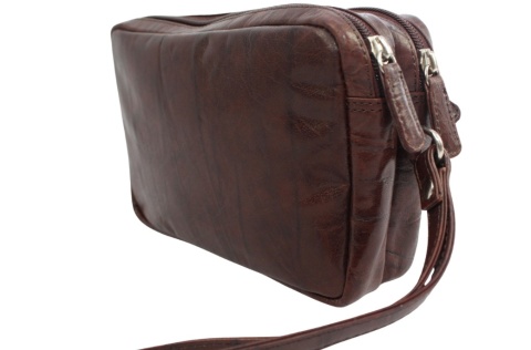 Ekskluzywna Saszetka Premium Męska Skórzana El Forrest MB25 23 Skóra Naturalna Bydlęca CZEKOLADOWA 21 x 17 x 8 [cm]