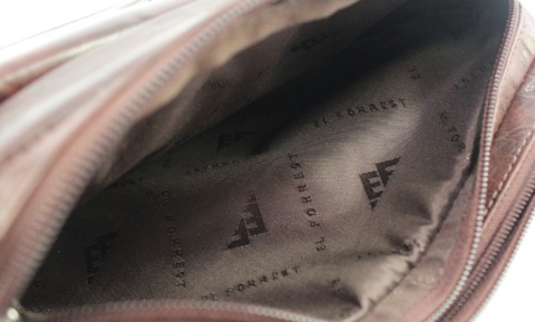 Ekskluzywna Saszetka Premium Męska Skórzana El Forrest MB25 23 Skóra Naturalna Bydlęca CZEKOLADOWA 21 x 17 x 8 [cm]