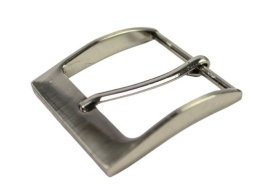 Klamra Do Paska Męskiego Skórzanego 40 mm Srebrna