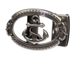 Klamra Do Paska Męskiego Wizytowego Z Mechanizmem Ząbkowym ,,SREBRNA KOTWICA,, AUTOMAT/ZĄBEK Garnitur 35 mm KAZ35/6