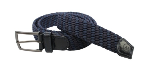 Pasek Gumowa Plecionka Arucce (PL) Super Rozciągliwy 35 mm Klamra Tradycyjna Szeroki Zakres Zapinania Niebiesko Granatowy