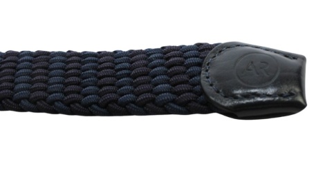 Pasek Gumowa Plecionka Arucce (PL) Super Rozciągliwy 35 mm Klamra Tradycyjna Szeroki Zakres Zapinania Niebiesko Granatowy