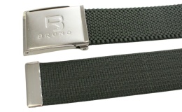 Pasek Gumowa Plecionka Polska Galanteria (PL) Super Rozciągliwy 40 mm Klamra Zatrzaskowa Szeroki Zakres Zapinania CIEMNY ZIELONY
