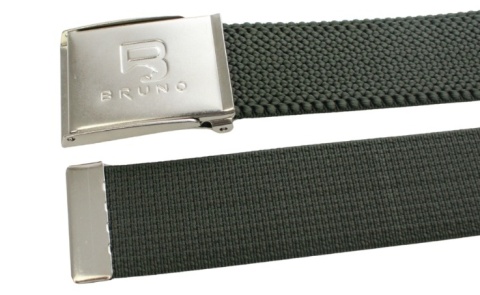 Pasek Gumowa Plecionka Polska Galanteria (PL) Super Rozciągliwy 40 mm Klamra Zatrzaskowa Szeroki Zakres Zapinania CIEMNY ZIELONY