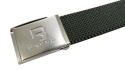 Pasek Gumowa Plecionka Polska Galanteria (PL) Super Rozciągliwy 40 mm Klamra Zatrzaskowa Szeroki Zakres Zapinania CIEMNY ZIELONY