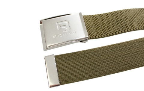 Pasek Gumowa Plecionka Polska Galanteria (PL) Super Rozciągliwy 40 mm Klamra Zatrzaskowa Szeroki Zakres Zapinania OLIWKOWY