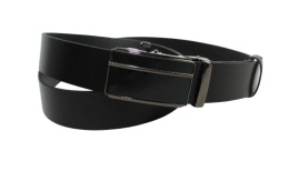 Pasek Męski Skórzany Arucce (PL) Skóra Licowa EXTRA 35 mm CZARNY Gładki Klamra Samozaciskowa CZARNA 8