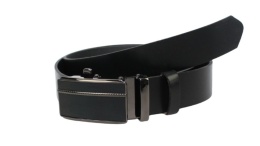 Pasek Męski Skórzany Arucce (PL) Skóra Licowa EXTRA 35 mm CZARNY Gładki Klamra Samozaciskowa CZARNA 8