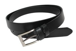 Pasek Męski Skórzany PAS-MAX (PL) GŁADKI Skóra Licowa EXTRA 30 mm CZARNY CLASSIC