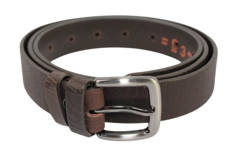 Pasek Męski Skórzany PAS-MAX (PL) "KORNIK" CZEKOLADOWY Skóra Licowa EXTRA 30 mm