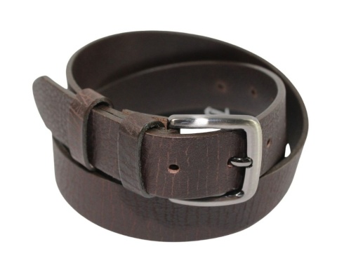 Pasek Męski Skórzany PAS-MAX (PL) "KORNIK" CZEKOLADOWY Skóra Licowa EXTRA 30 mm