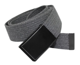 Pasek Parciany PolskaGalanteria Bawełniany PARCIAK 40 mm Z CZARNĄ Bezniklową Klamrą Zatrzaskową GRAFITOWY Szeroki