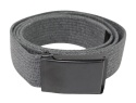 Pasek Parciany PolskaGalanteria Bawełniany PARCIAK 40 mm Z CZARNĄ Bezniklową Klamrą Zatrzaskową GRAFITOWY Szeroki