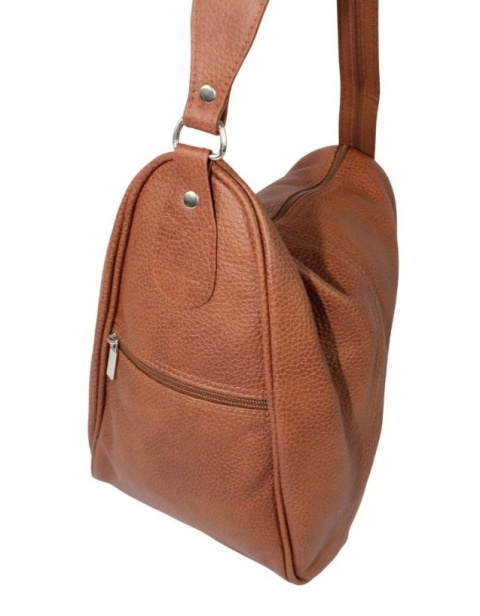 Plecak Skórzany ELKOR (PL) Jowita De Luxe Skóra Naturalna BRĄZOWY Tekstura