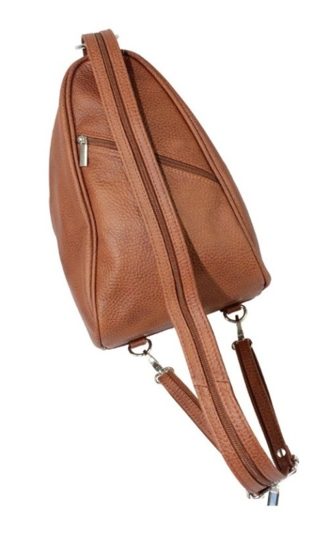 Plecak Skórzany ELKOR (PL) Jowita De Luxe Skóra Naturalna BRĄZOWY Tekstura