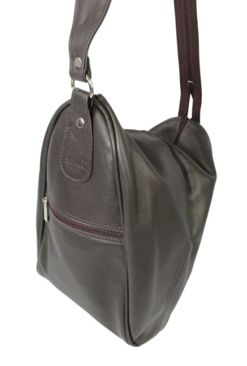 Plecak Skórzany ELKOR (PL) Jowita De Luxe Skóra Naturalna Licowa  CIEMNY CZEKOLADOWY Gładka