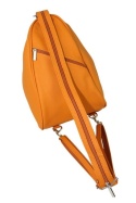 Plecak Skórzany ELKOR (PL) Jowita De Luxe Skóra Naturalna Licowa JASNY POMARAŃCZOWY 