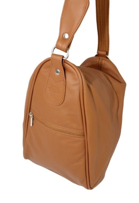 Plecak Skórzany ELKOR (PL) Jowita De Luxe Skóra Naturalna Licowa KARMELOWY